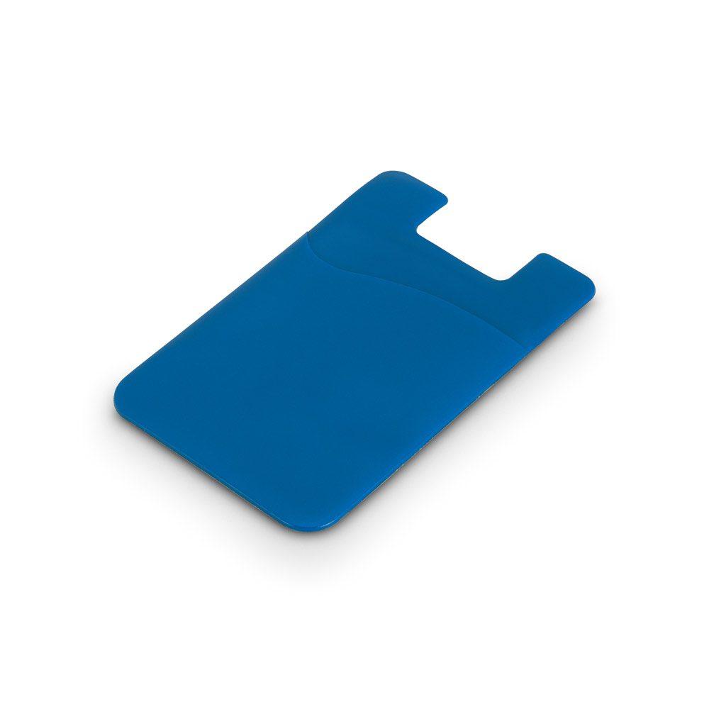 Porta cartões p celular PA0390 na cor Azul, brinde personalizado Sky Brindes