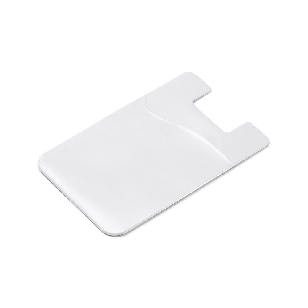 Porta cartões p celular PA0390 na cor Branco, brinde personalizado Sky Brindes
