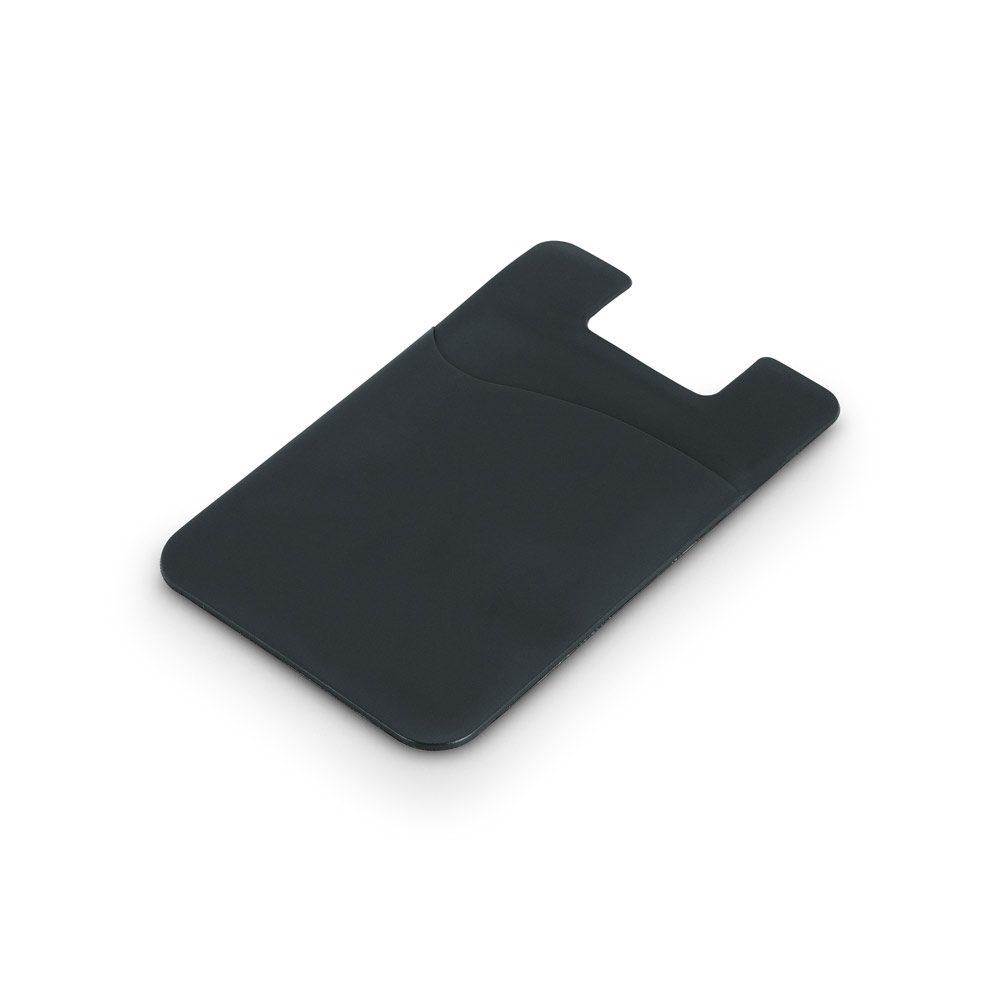 Porta cartões p celular PA0390 na cor Preto, brinde personalizado Sky Brindes