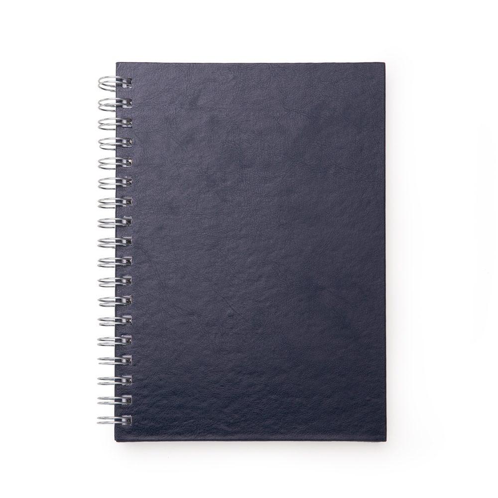 Caderno com Pauta PA0437 na cor Azul escuro, brinde personalizado Sky Brindes
