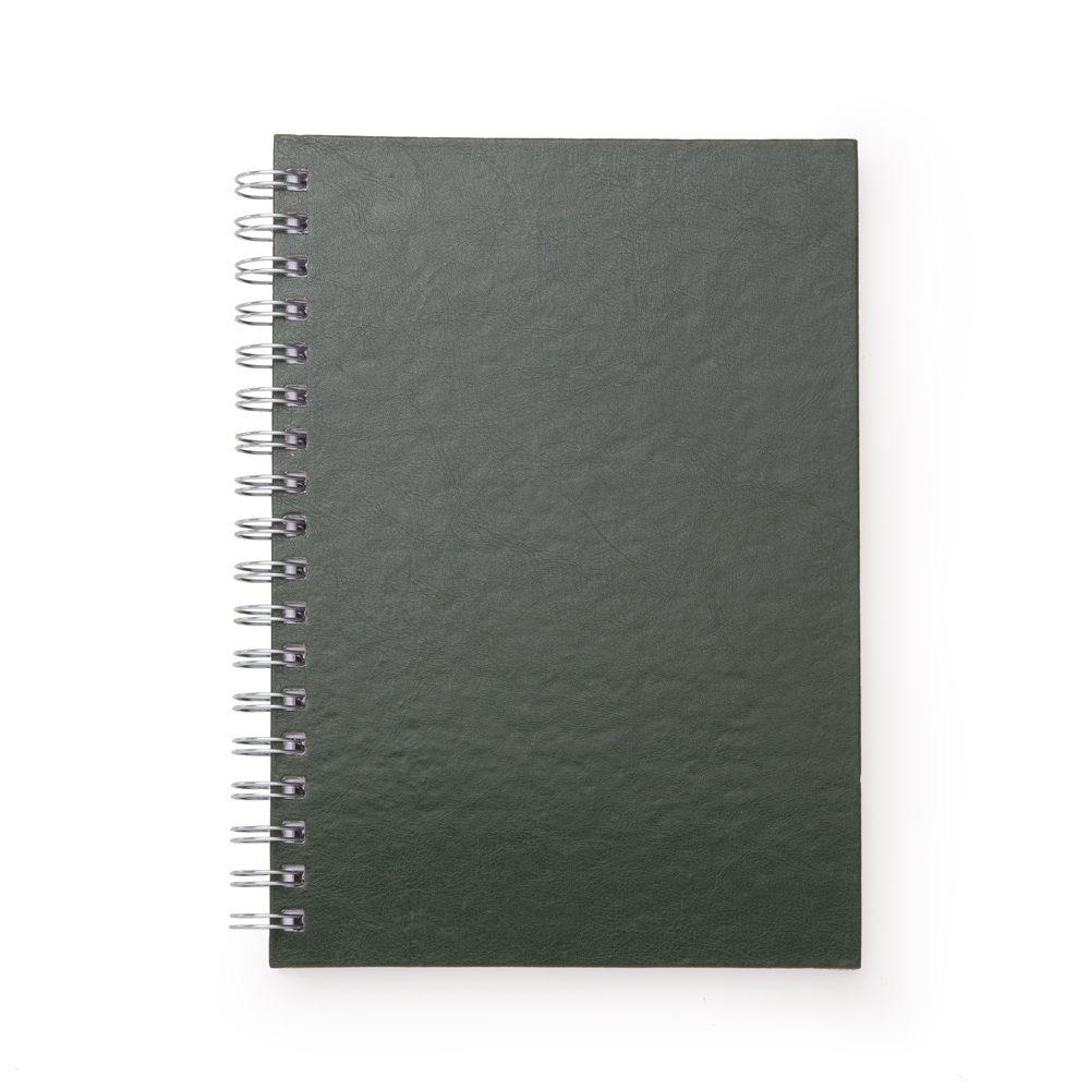Caderno com Pauta PA0437 na cor Verde escuro, brinde personalizado Sky Brindes