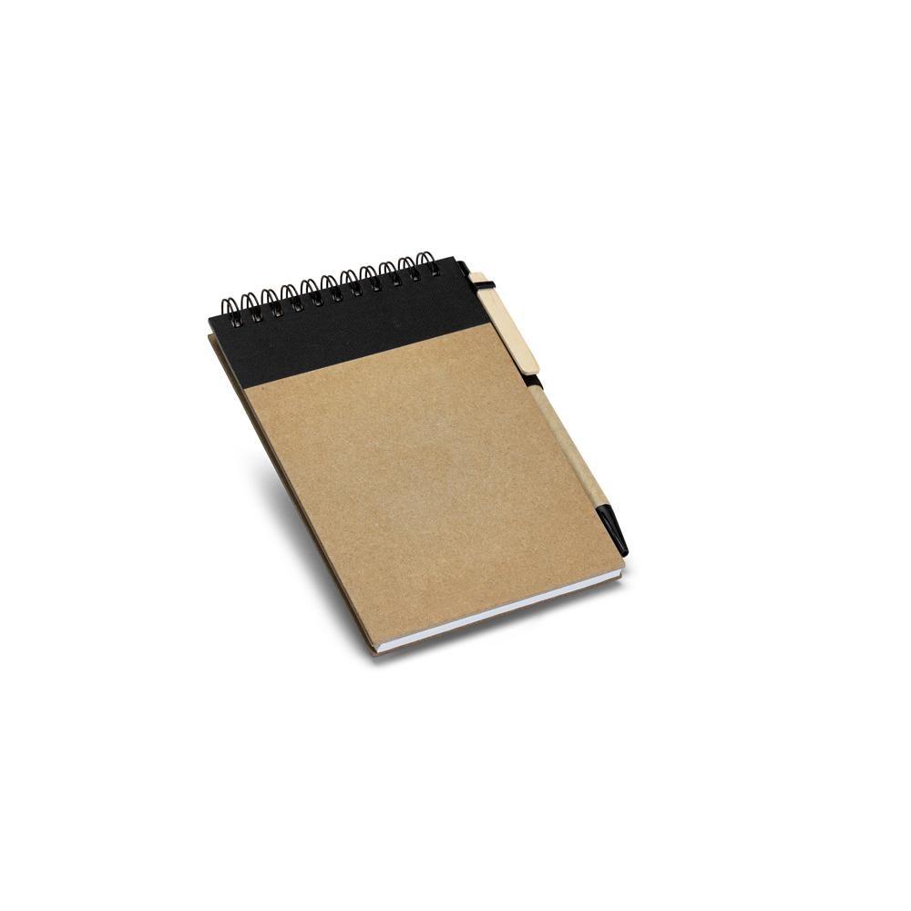 Caderno de bolso s Pauta PA0574 na cor Preto, brinde personalizado Sky Brindes