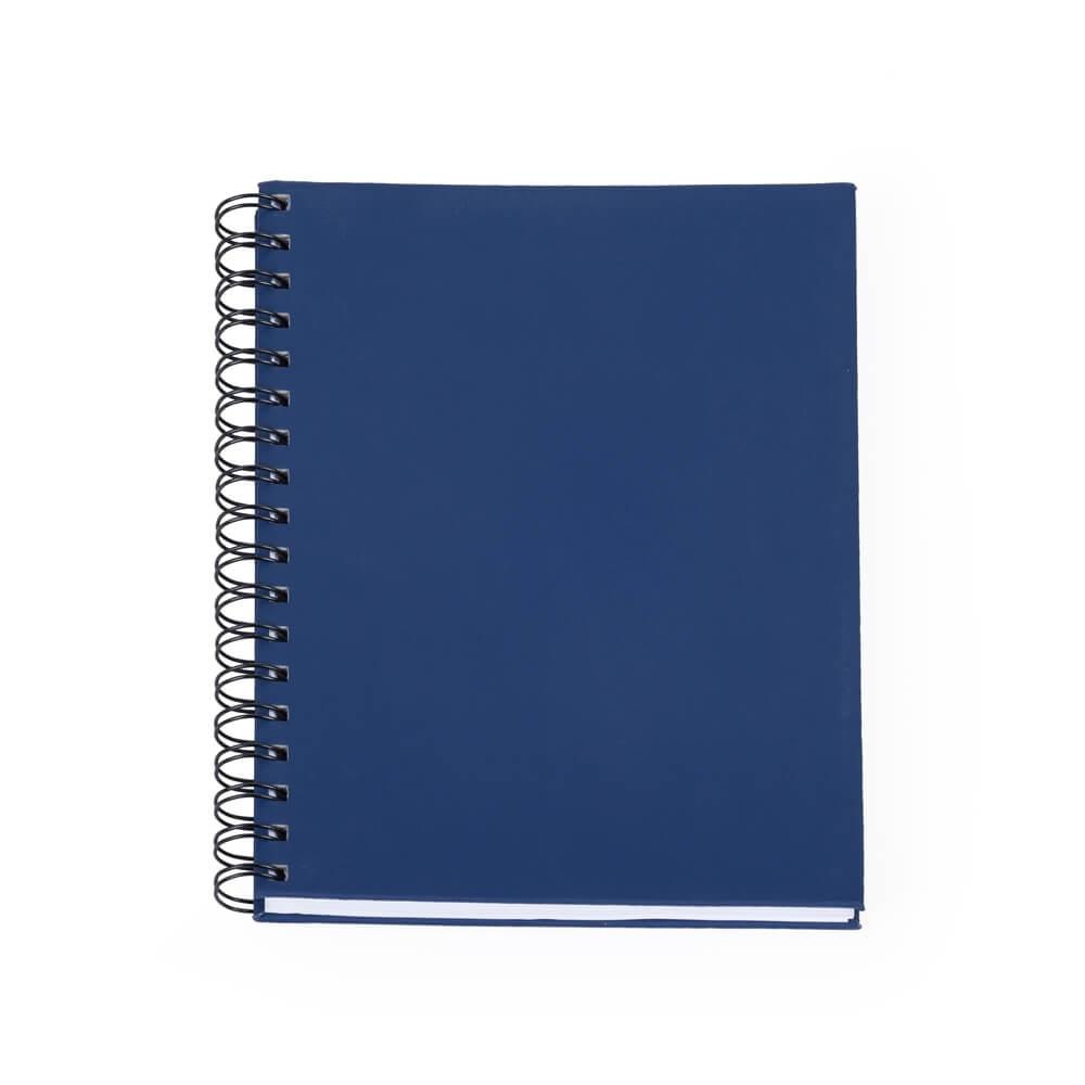 Caderno Emborrachado com Pauta PA1454 na cor Azul, brinde personalizado Sky Brindes