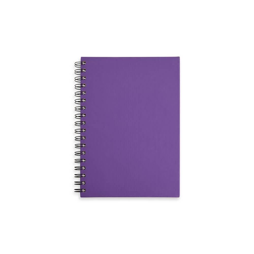 Caderno Emborrachado com Pauta PA1454 na cor Roxo, brinde personalizado Sky Brindes