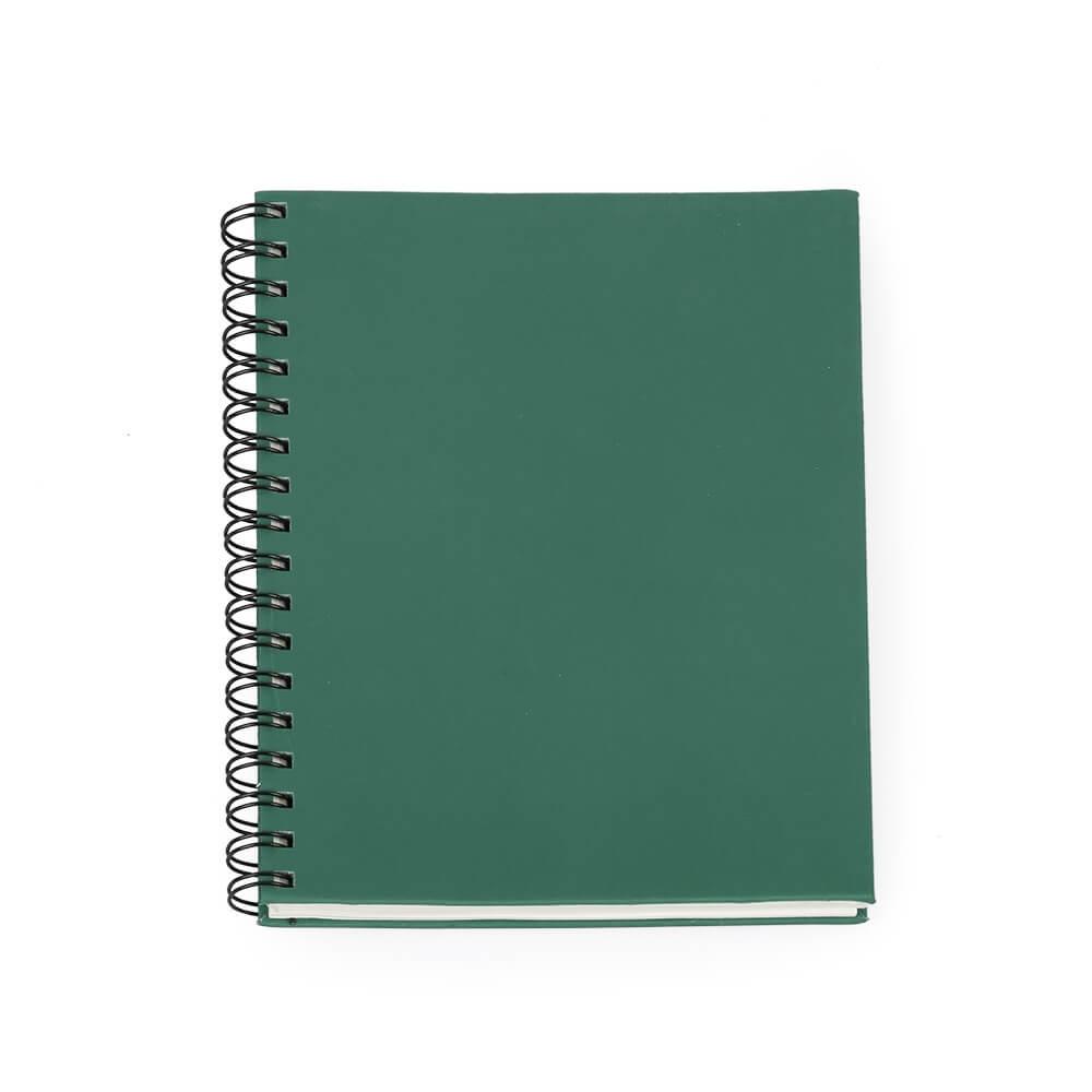 Caderno Emborrachado com Pauta PA1454 na cor Verde, brinde personalizado Sky Brindes