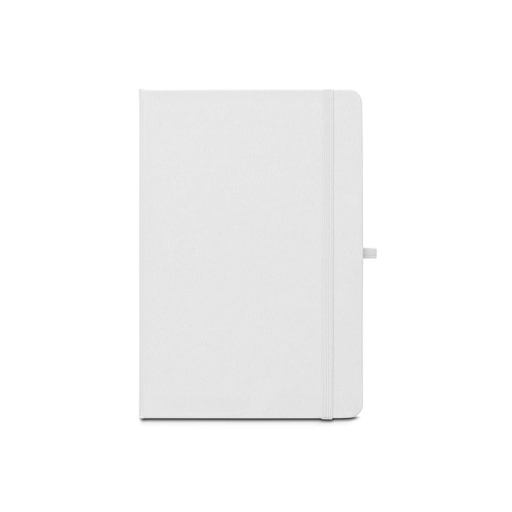Caderno A5 com Pauta PA1639 na cor Branco e cobre, brinde personalizado Sky Brindes