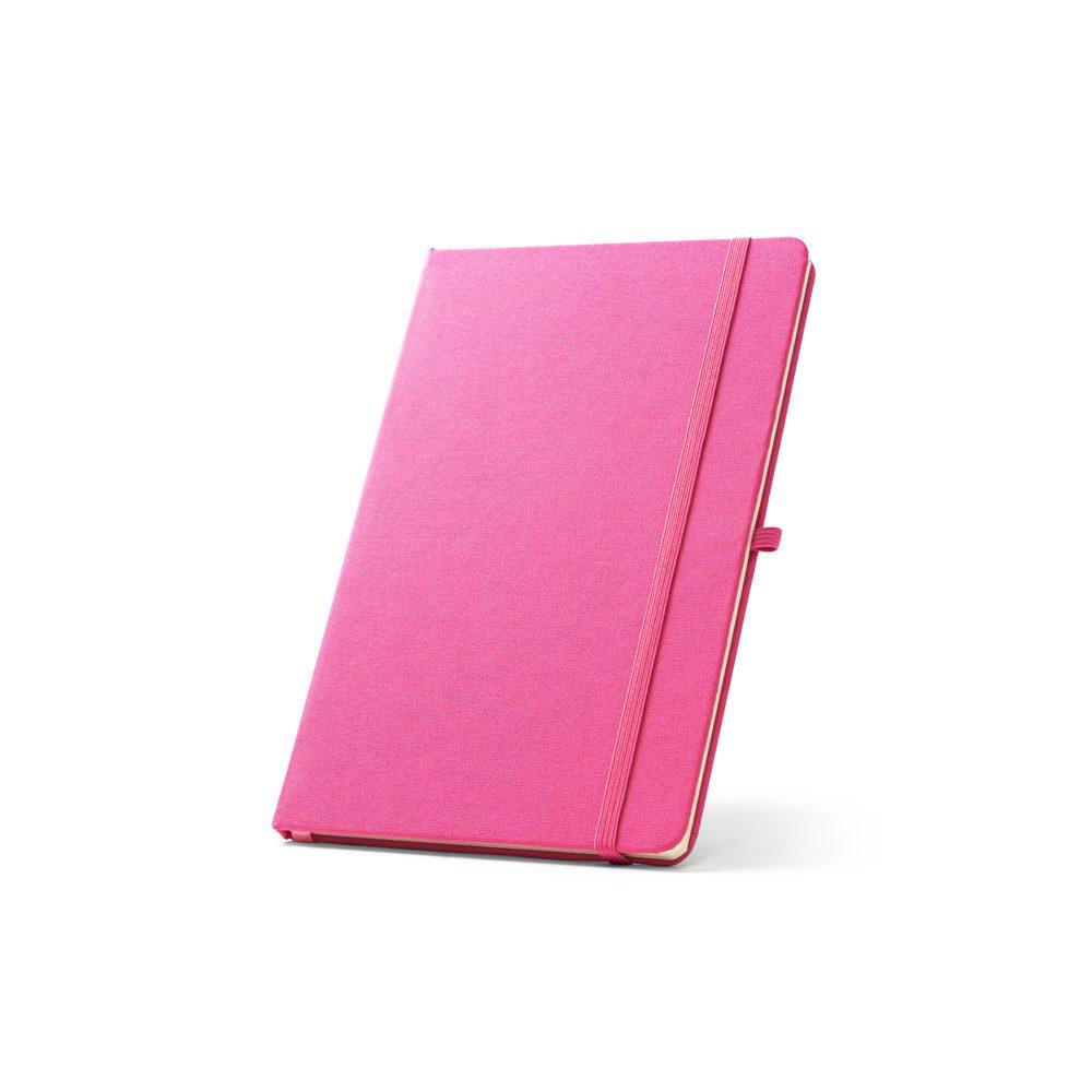 Caderno A5 com Pauta PA1639 na cor Rosa, brinde personalizado Sky Brindes