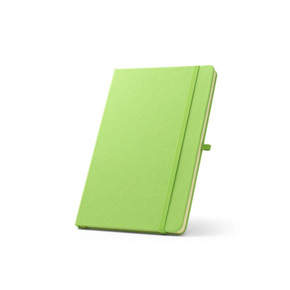 Caderno A5 com Pauta PA1639 na cor Verde claro, brinde personalizado Sky Brindes
