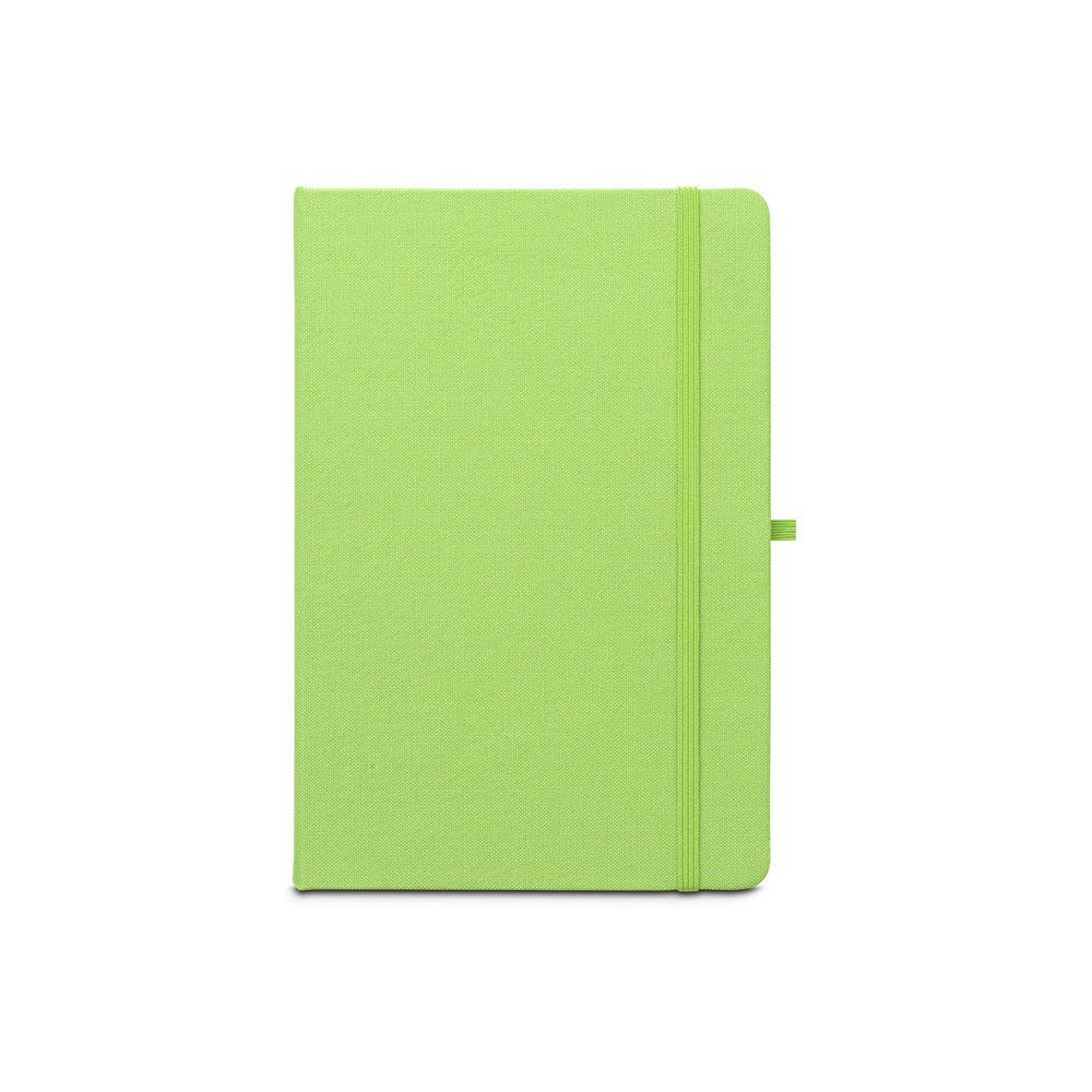 Caderno A5 com Pauta PA1639 na cor Verde claro, brinde personalizado Sky Brindes