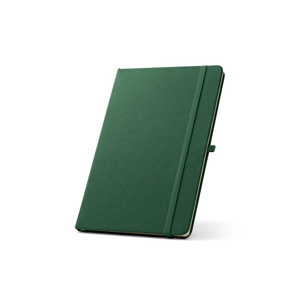 Caderno A5 com Pauta PA1639 na cor Verde escuro, brinde personalizado Sky Brindes
