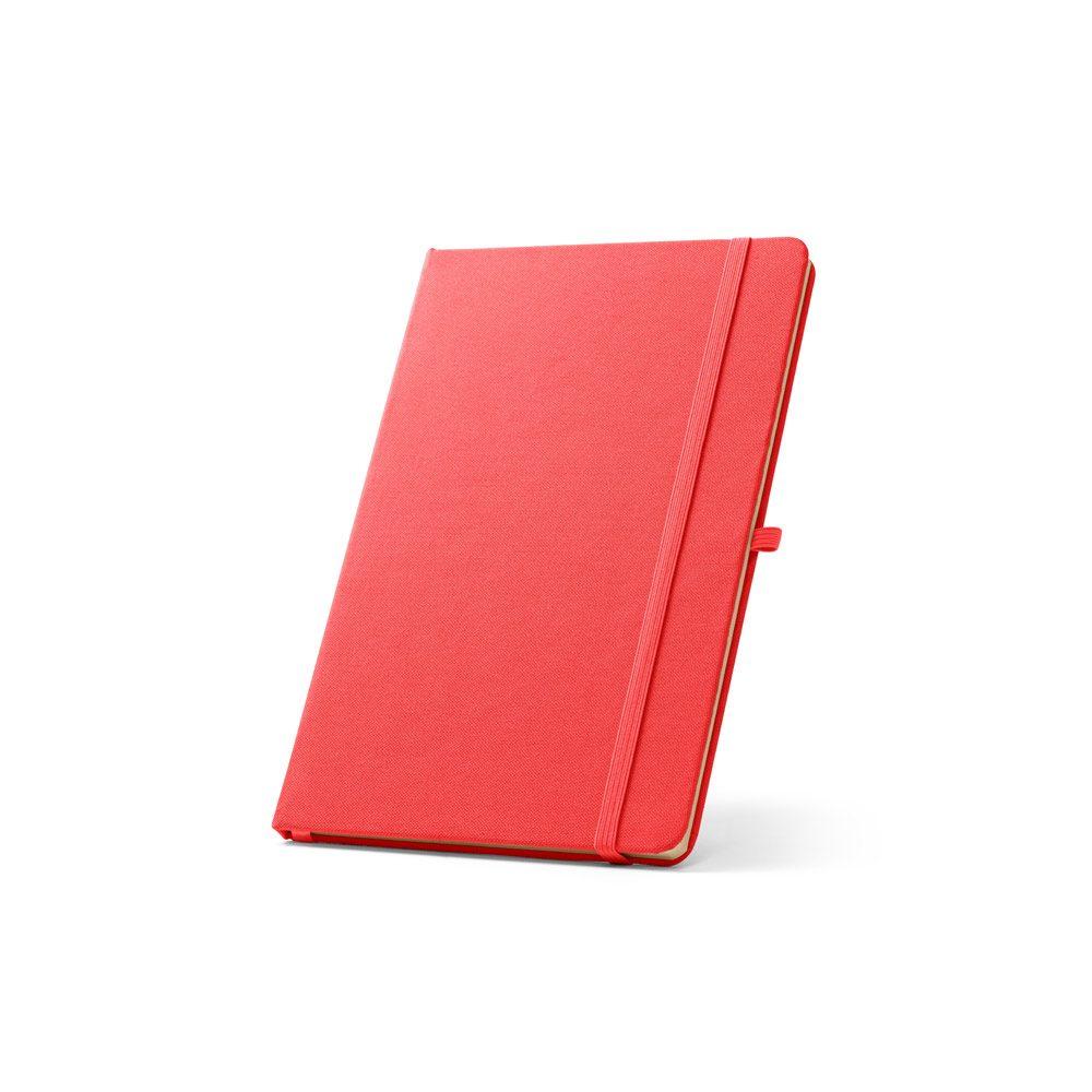Caderno A5 com Pauta PA1639 na cor Vermelho, brinde personalizado Sky Brindes