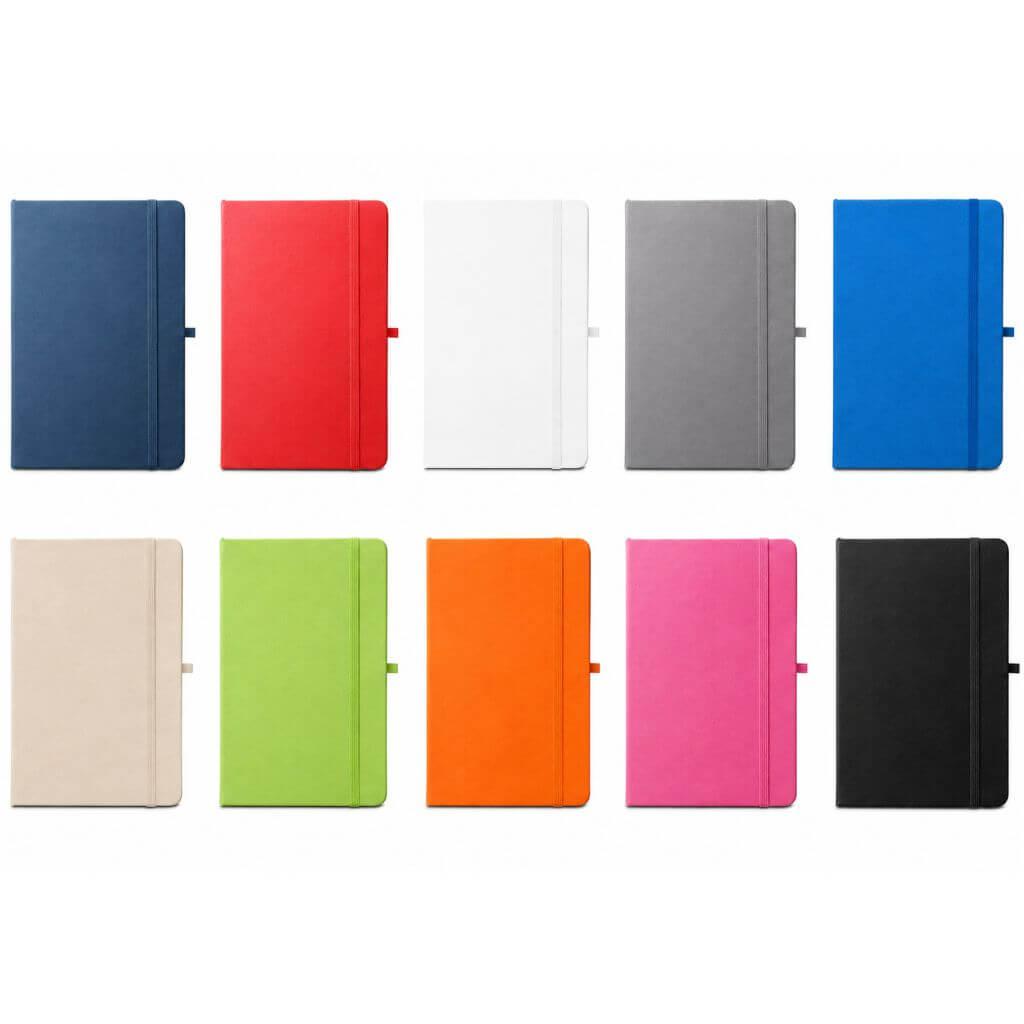 Caderno A5 com Pauta PA1639 na cor Verde claro, brinde personalizado Sky Brindes