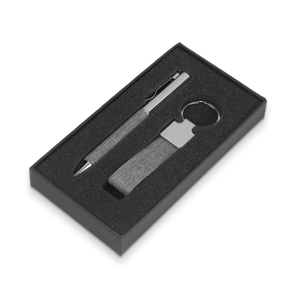 Kit Escritório PA1647 na cor Cinza, brinde personalizado Sky Brindes