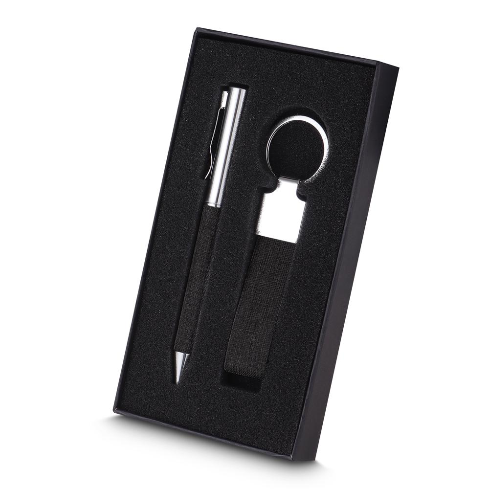 Kit Escritório PA1647 na cor Cinza, brinde personalizado Sky Brindes