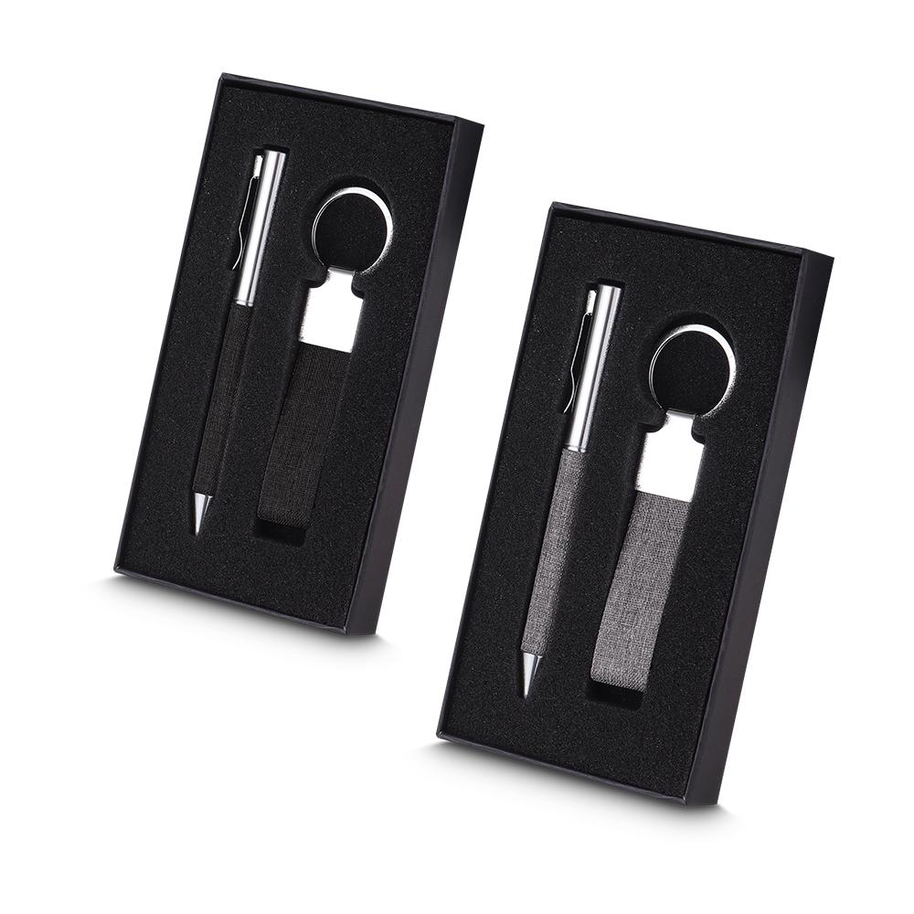 Kit Escritório PA1647 na cor Cinza, brinde personalizado Sky Brindes