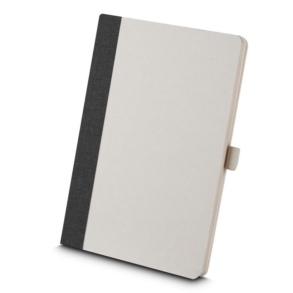 Caderno de Anotações PA1659 na cor Preto, brinde personalizado Sky Brindes