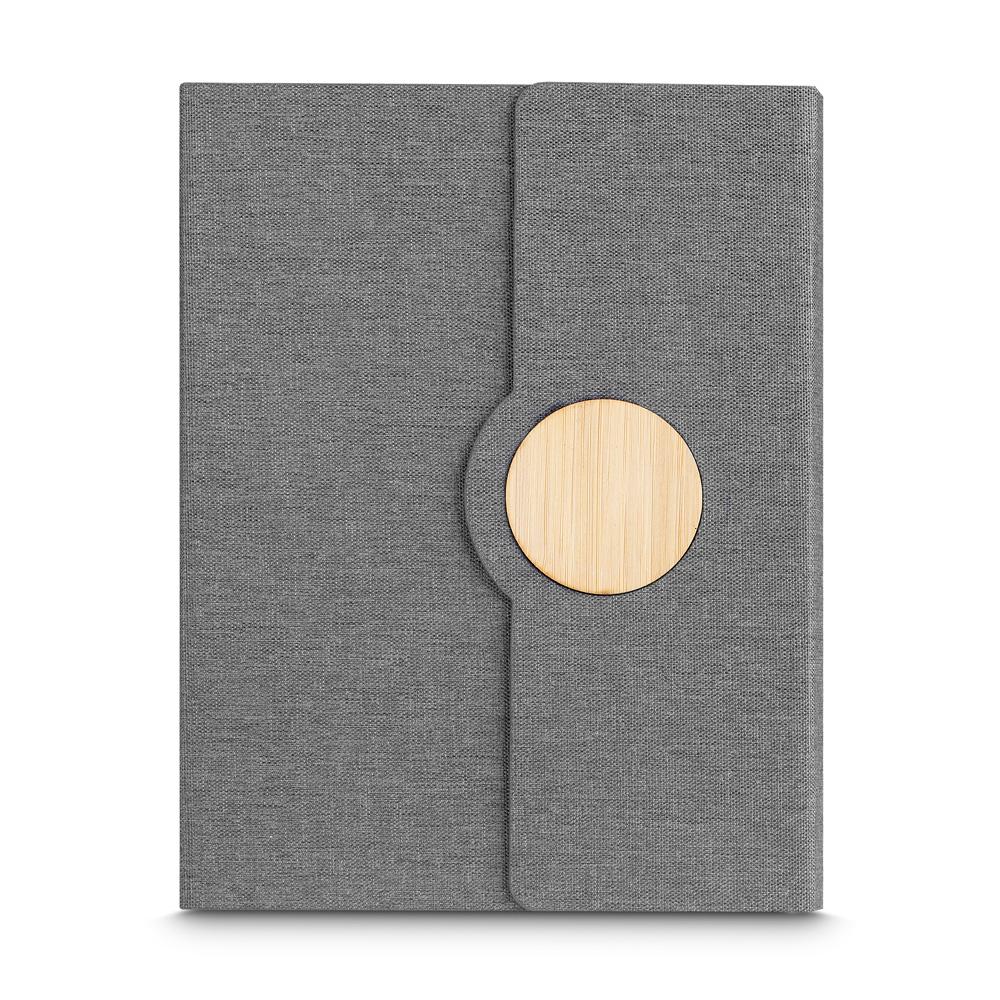 Caderno de Anotações PA1660 na cor Cinza, brinde personalizado Sky Brindes