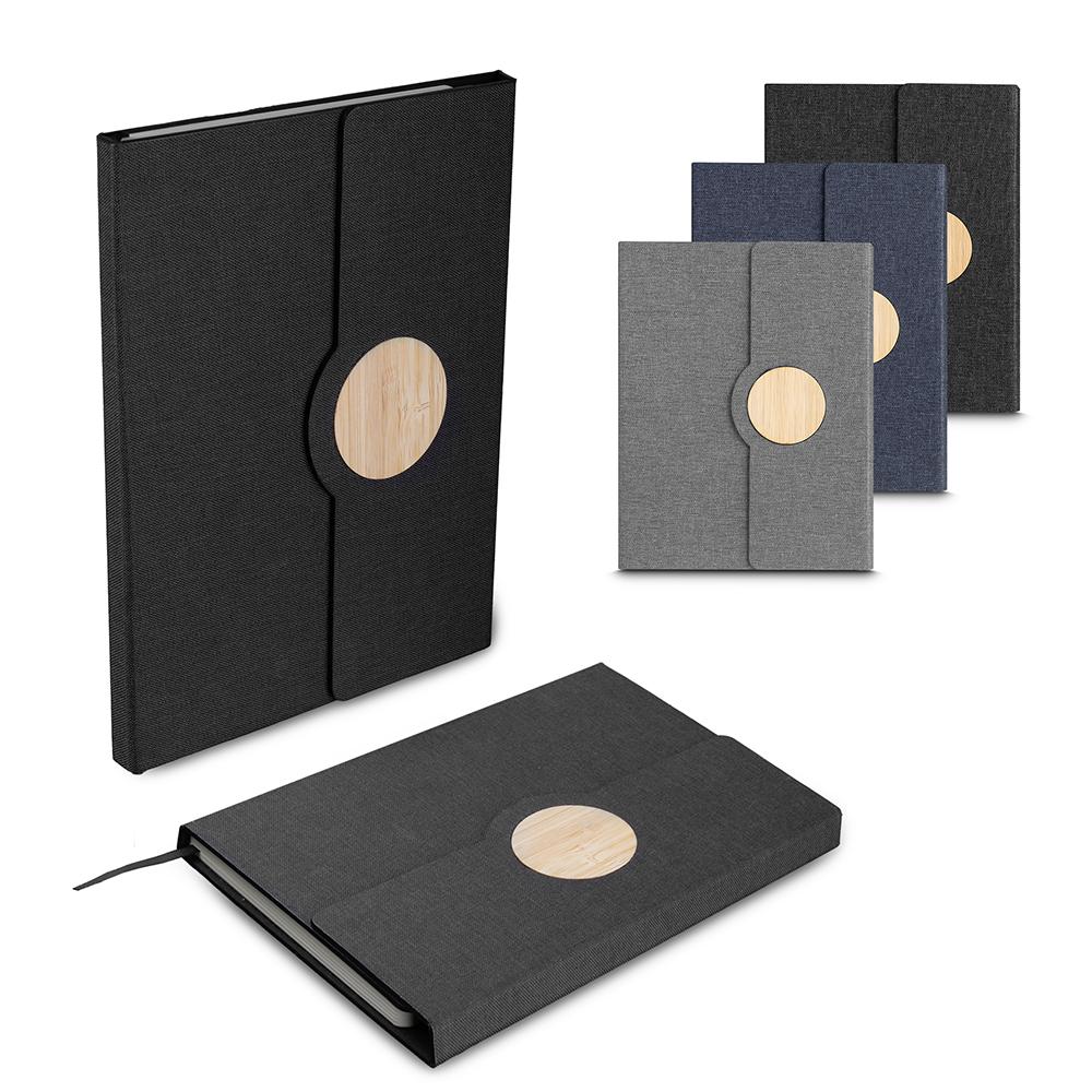 Caderno de Anotações PA1660 na cor Cinza, brinde personalizado Sky Brindes