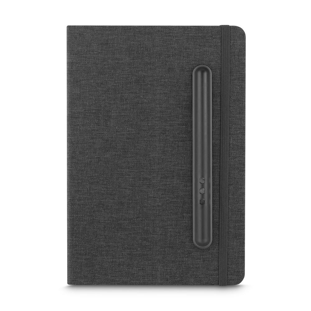 Caderno Capa em RPET PA1662 na cor Preto, brinde personalizado Sky Brindes