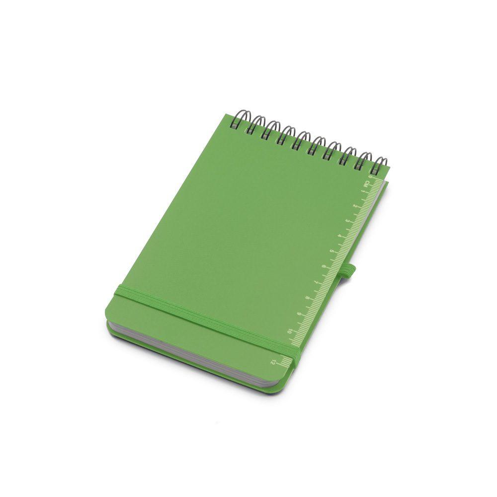 Mini Caderno com Pauta PA1672 na cor Verde, brinde personalizado Sky Brindes