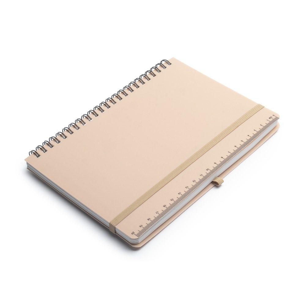 Caderno de Anotações PA1673 na cor Bege, brinde personalizado Sky Brindes