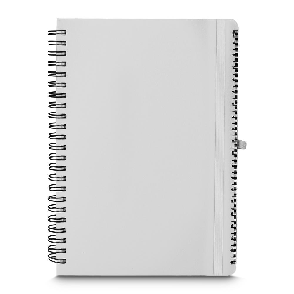 Caderno de Anotações PA1673 na cor Branco, brinde personalizado Sky Brindes