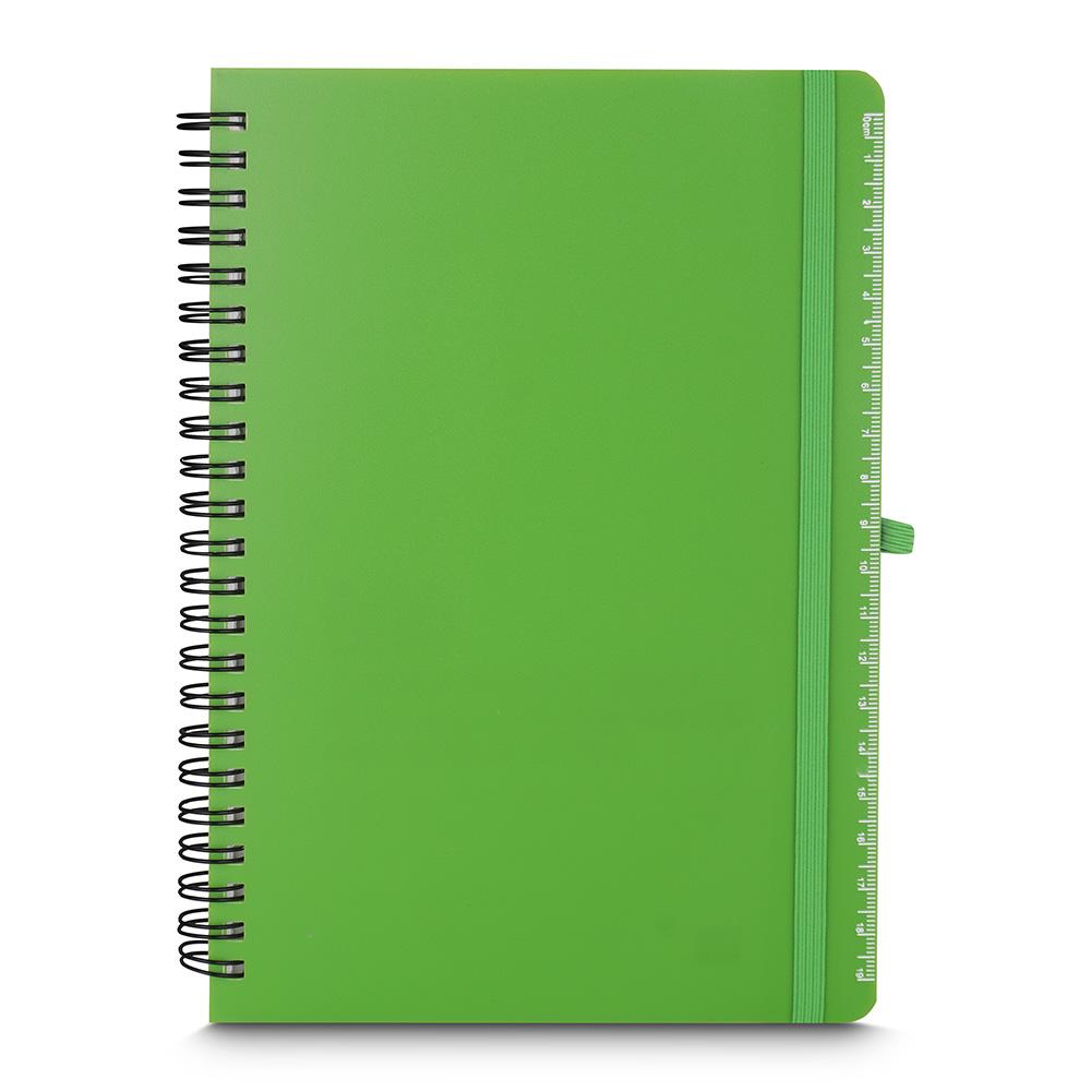 Caderno de Anotações PA1673 na cor Verde, brinde personalizado Sky Brindes