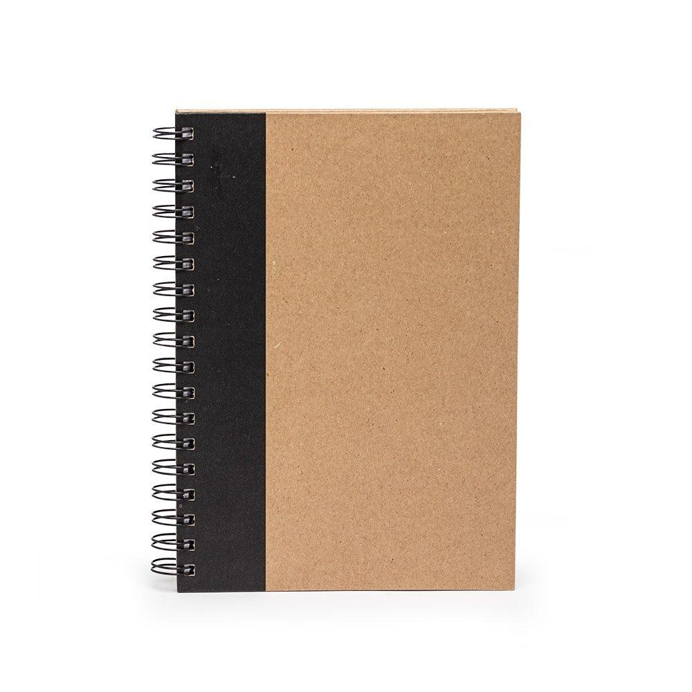 Caderno com Pauta PA1681 na cor Preto, brinde personalizado Sky Brindes