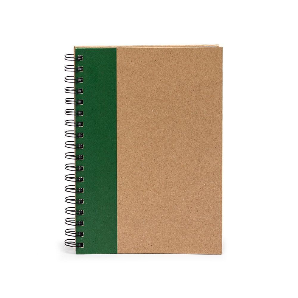 Caderno com Pauta PA1681 na cor Verde, brinde personalizado Sky Brindes