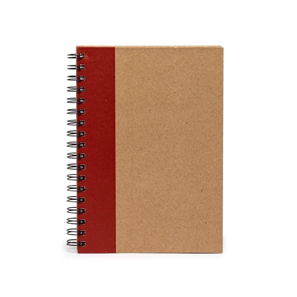 Caderno com Pauta PA1681 na cor Vermelho, brinde personalizado Sky Brindes