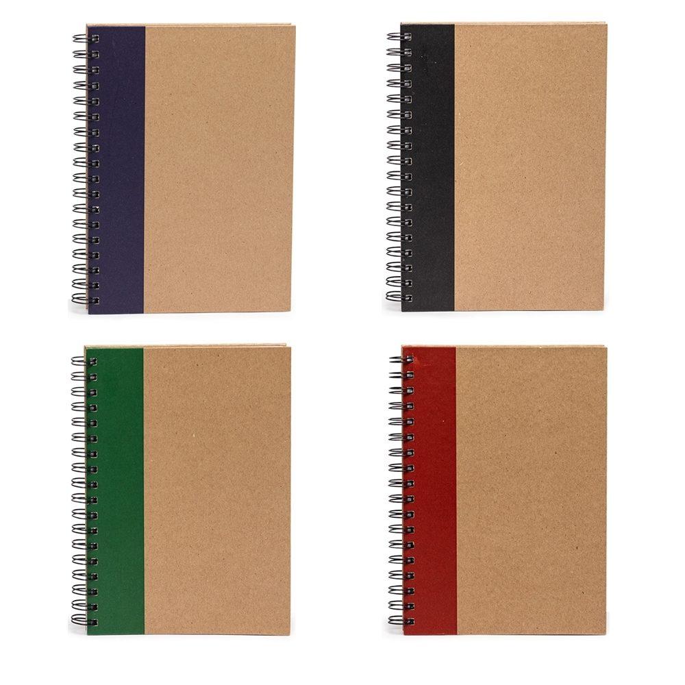 Caderno com Pauta PA1681 na cor Vermelho, brinde personalizado Sky Brindes
