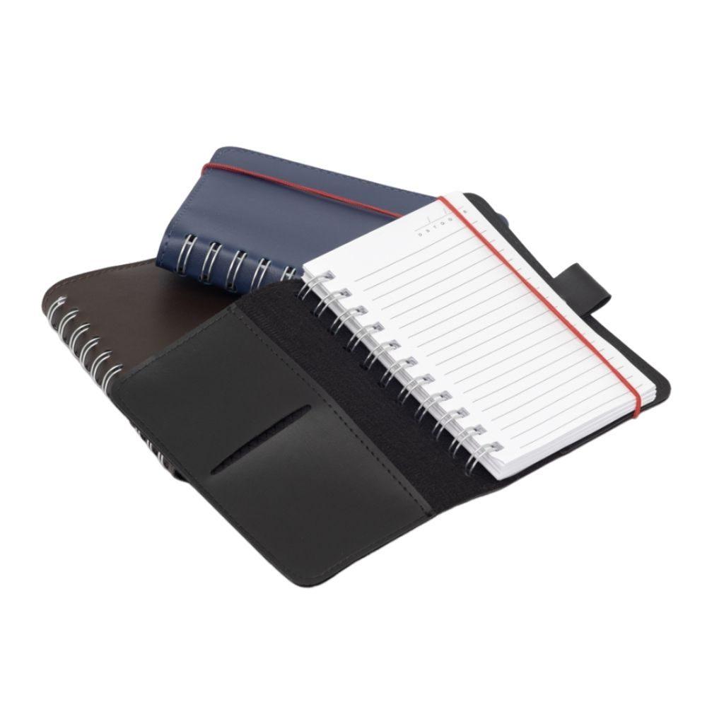 Caderno com Pauta PA1682 na cor Preto, brinde personalizado Sky Brindes