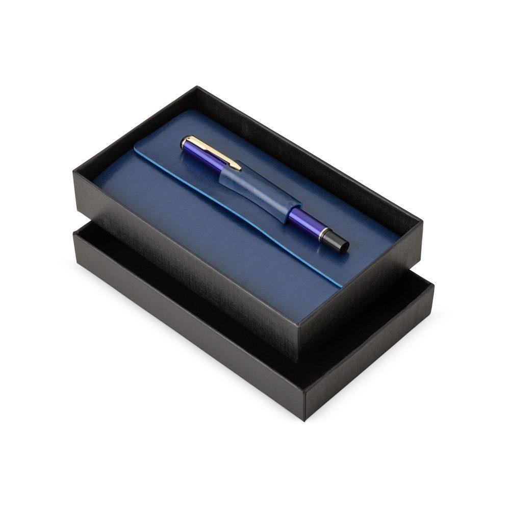 Kit para Anotações PA1691 na cor Azul escuro, brinde personalizado Sky Brindes