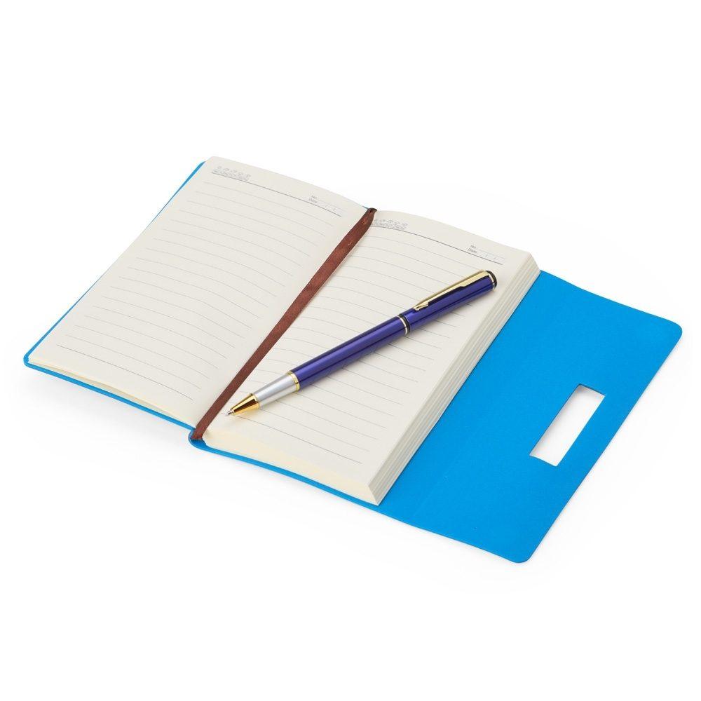 Kit para Anotações PA1691 na cor Azul escuro, brinde personalizado Sky Brindes