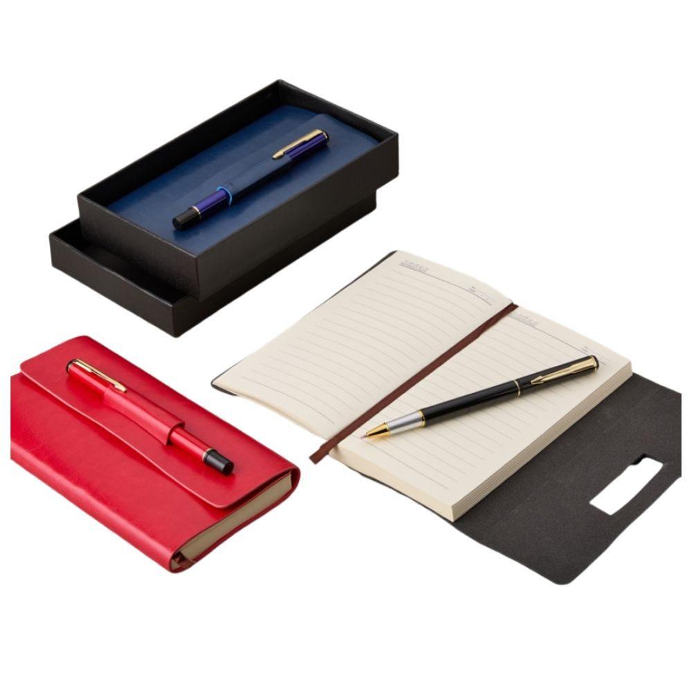 Kit para Anotações PA1691 na cor Azul escuro, brinde personalizado Sky Brindes