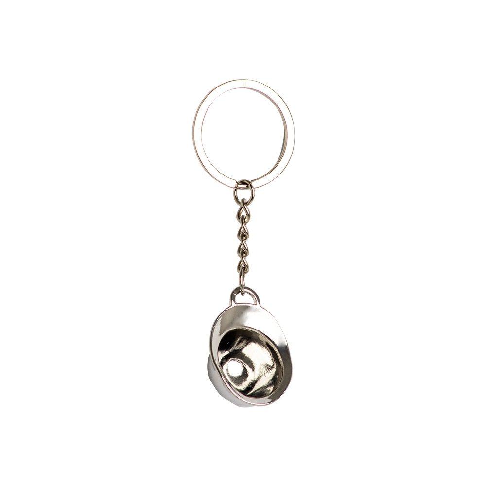 Chaveiro Metal PA1693 na cor Prata, brinde personalizado Sky Brindes