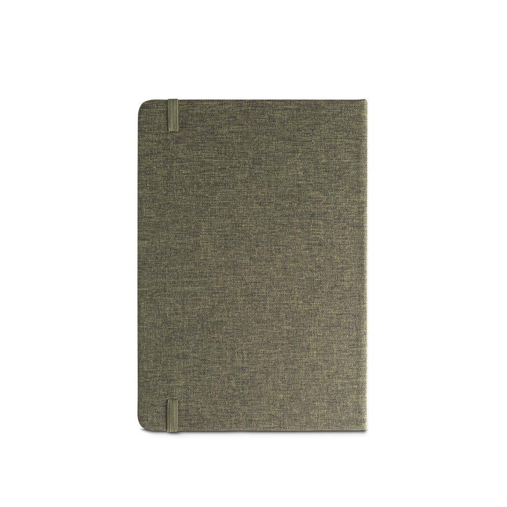 Caderno A5 com Pauta PA1716 na cor Verde escuro, brinde personalizado Sky Brindes