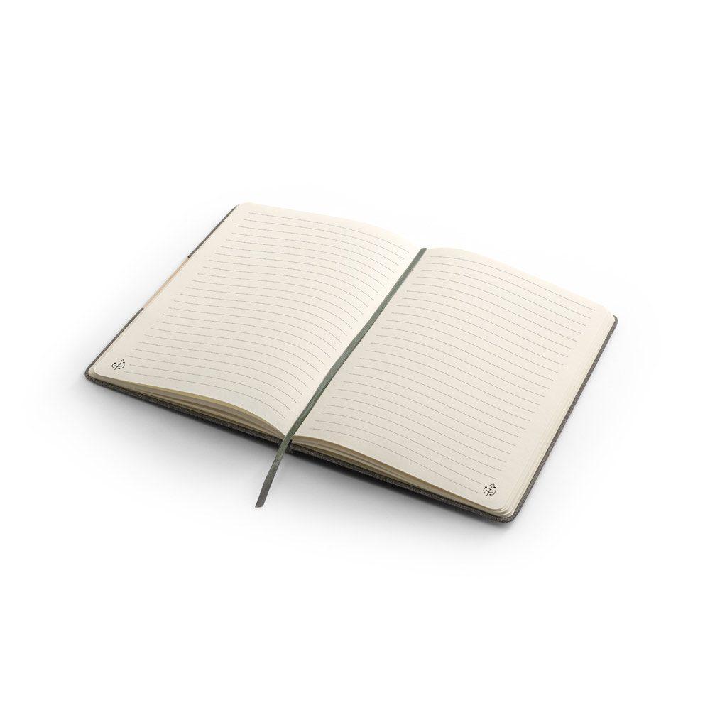 Caderno A5 com Pauta PA1716 na cor Verde escuro, brinde personalizado Sky Brindes