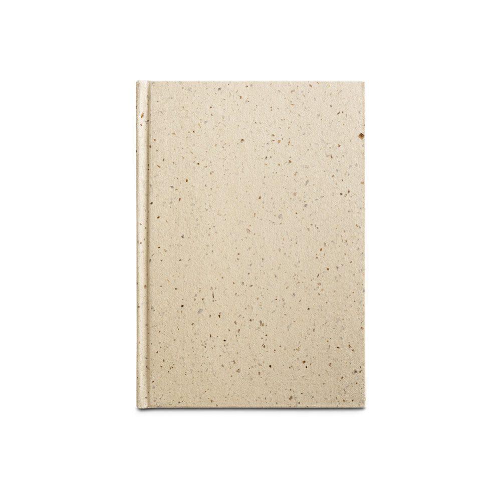 Caderno A5 com Pauta PA1720 na cor Champanhe, brinde personalizado Sky Brindes