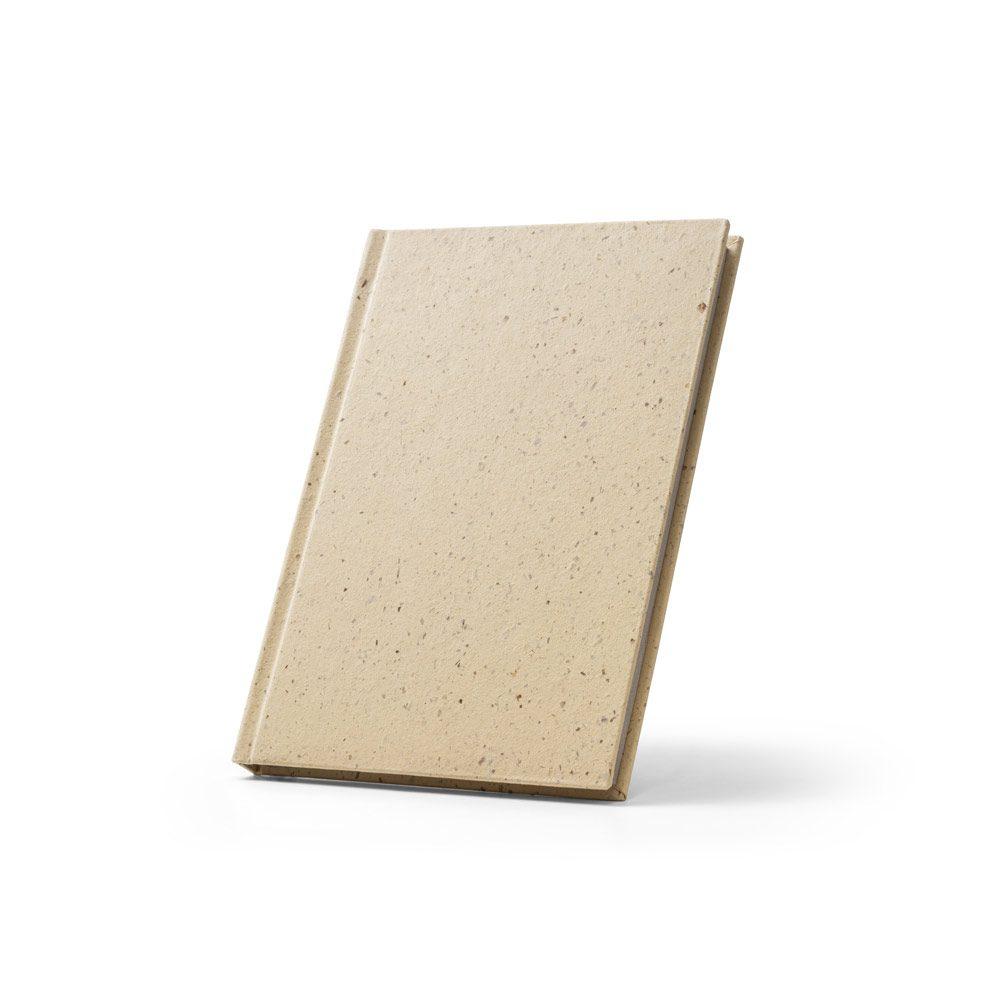 Caderno A5 com Pauta PA1720 na cor Champanhe, brinde personalizado Sky Brindes