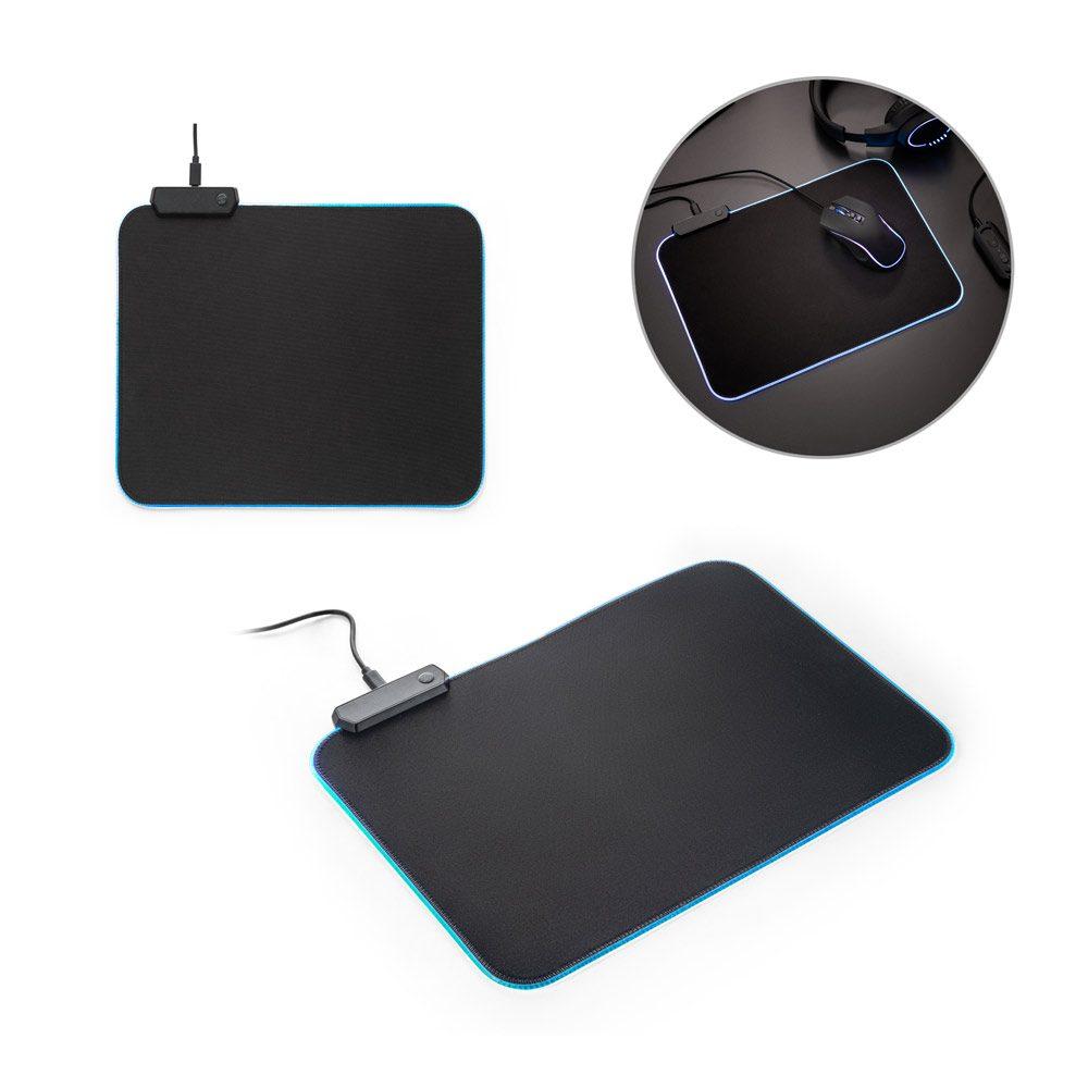 Mouse Pad RGB PA1725 na cor Preto, brinde personalizado Sky Brindes