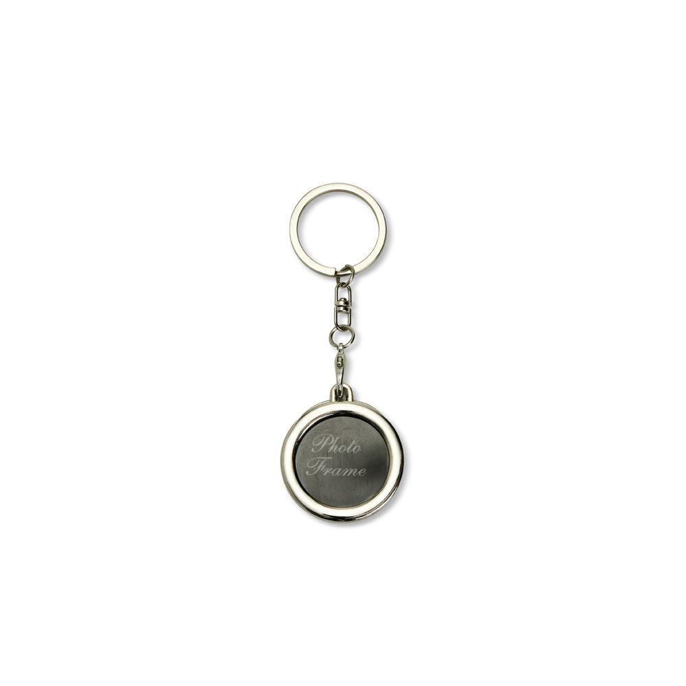 Chaveiro Inox PA1730 na cor Inox, brinde personalizado Sky Brindes
