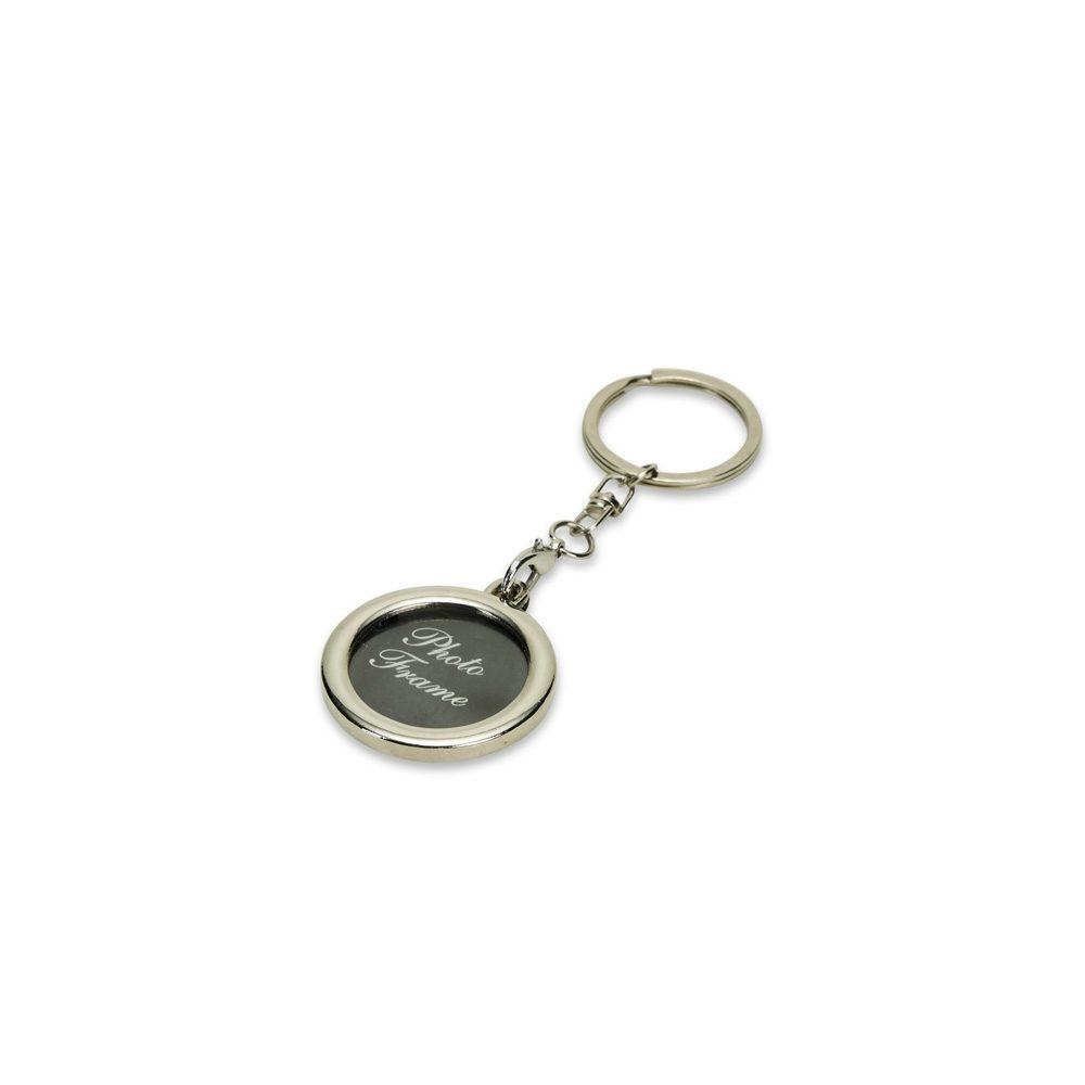 Chaveiro Inox PA1730 na cor Inox, brinde personalizado Sky Brindes