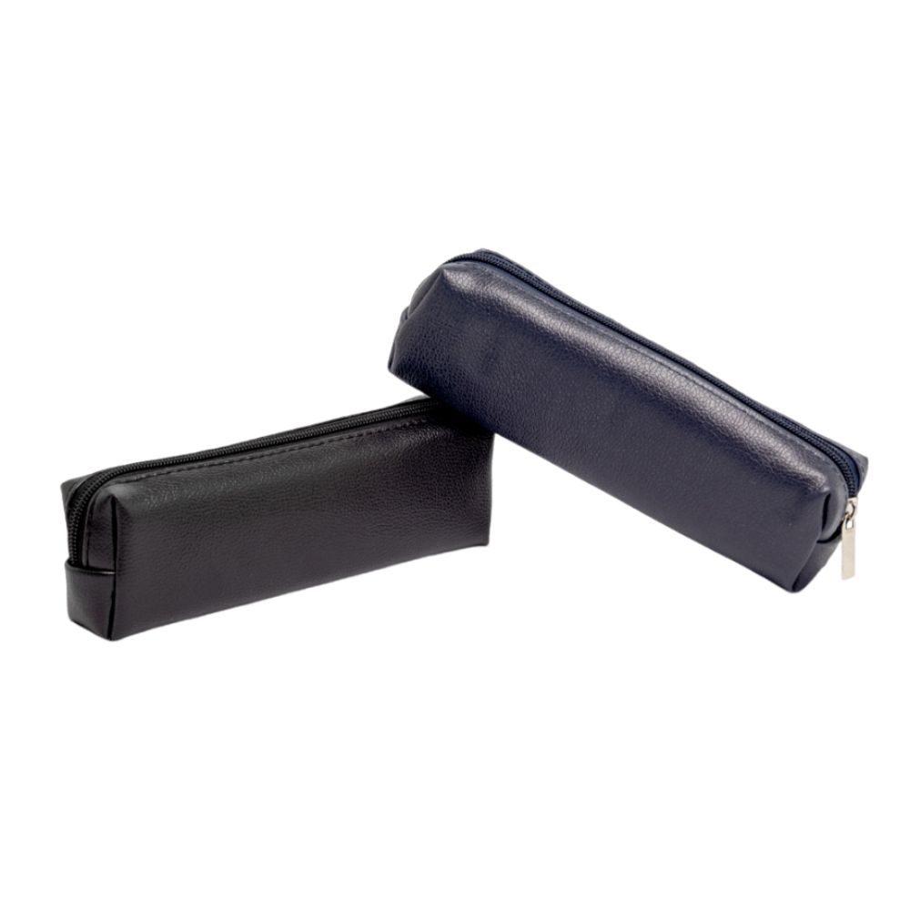 Estojo em Couro Sintético PA1733 na cor Preto, brinde personalizado Sky Brindes