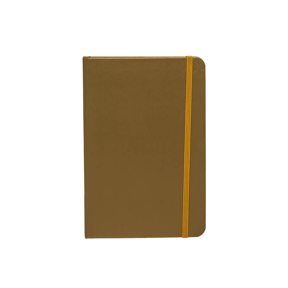 Caderneta com Pauta PA1741 na cor Dourado, brinde personalizado Sky Brindes