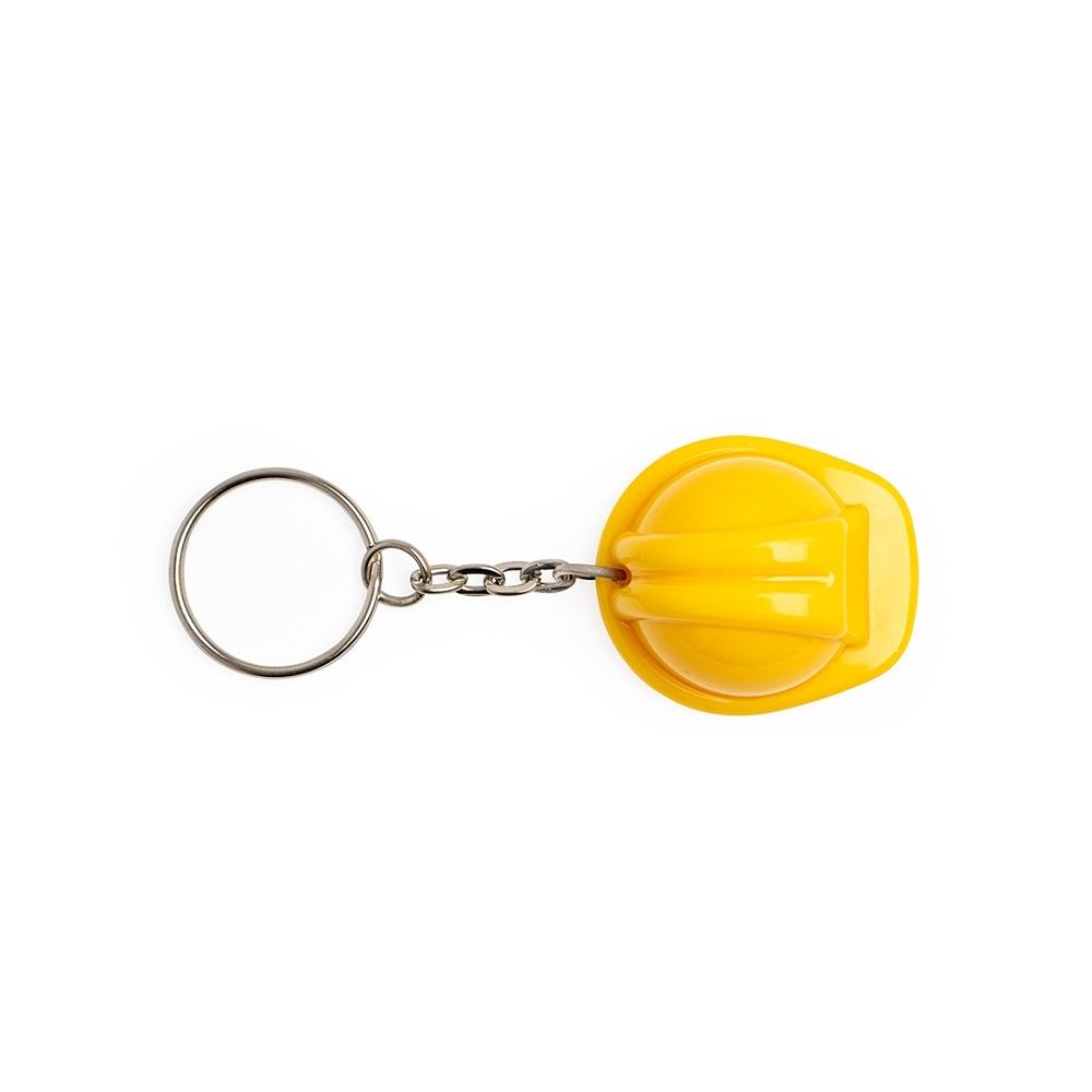 Chaveiro Capacete EPI PA1742 na cor Amarelo, brinde personalizado Sky Brindes