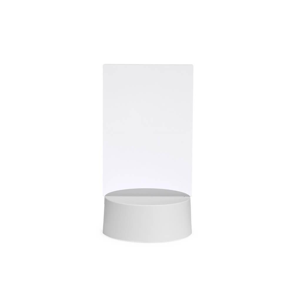 Luminária de Mesa 3D em Led PA1743 na cor Branco, brinde personalizado Sky Brindes