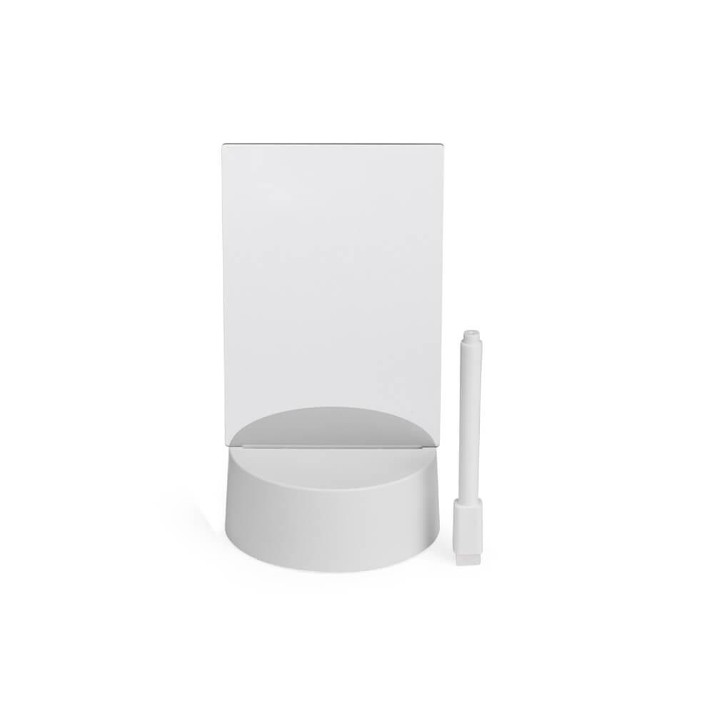 Luminária de Mesa 3D em Led PA1743 na cor Branco, brinde personalizado Sky Brindes
