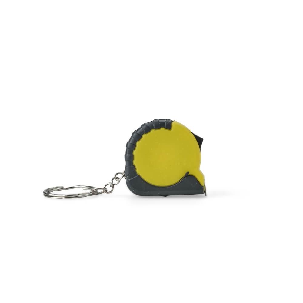 Chaveiro Trena Plástico 1 Metro PA1746 na cor Amarelo, brinde personalizado Sky Brindes