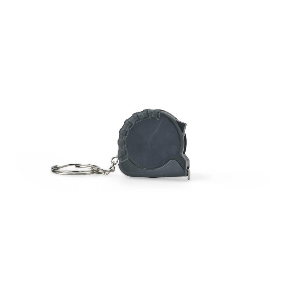 Chaveiro Trena Plástico 1 Metro PA1746 na cor Preto, brinde personalizado Sky Brindes
